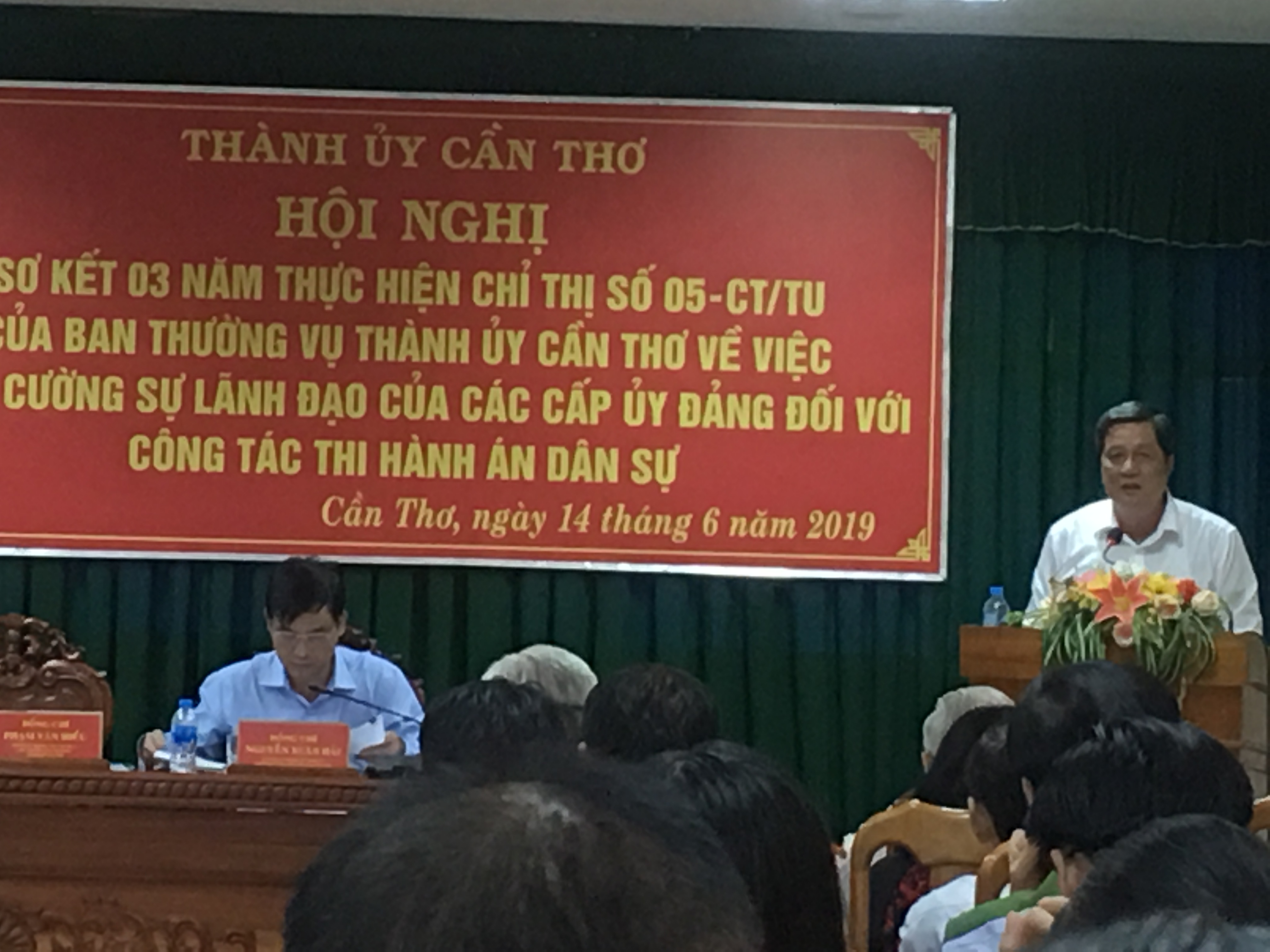 Thành ủy Cần Thơ tổ chức Sơ kết 3 năm thực hiện Chỉ thị số 05-CT/TU ngày 06/6/2016 của Ban Thường vụ Thành ủy về  tăng cường sự lãnh đạo của các Cấp ủy Đảng đối với công tác Thi hành án dân sự